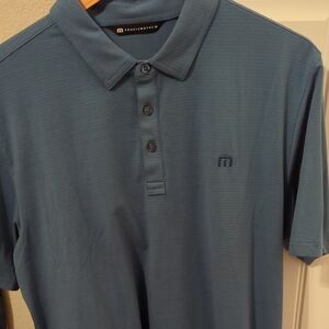 Travis Mathew Blue Polo Shirt Classic Style
